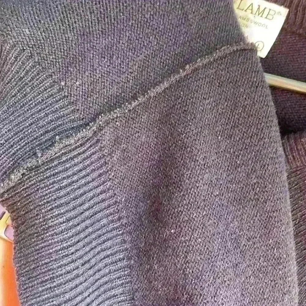 Slouchy, cozy navy blue v neck sweater size L